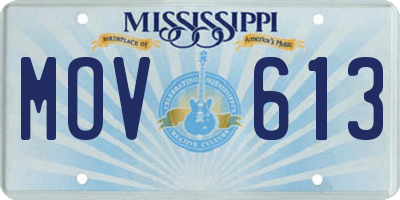 MS license plate MOV613