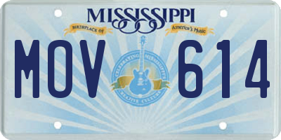 MS license plate MOV614