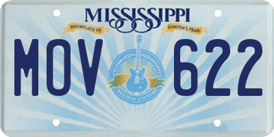 MS license plate MOV622