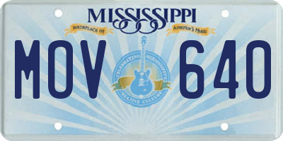 MS license plate MOV640
