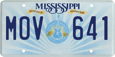MS license plate MOV641