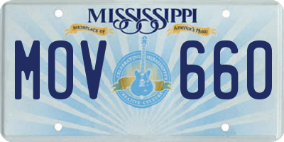 MS license plate MOV660