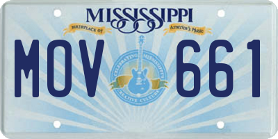 MS license plate MOV661