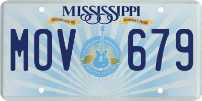 MS license plate MOV679
