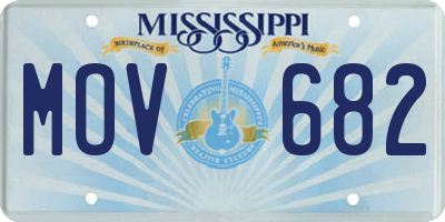MS license plate MOV682