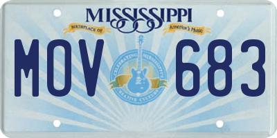 MS license plate MOV683