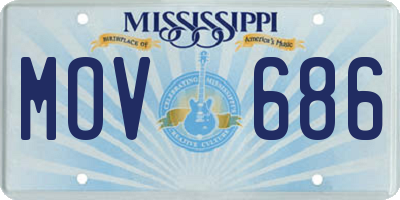 MS license plate MOV686
