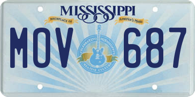 MS license plate MOV687