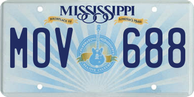 MS license plate MOV688