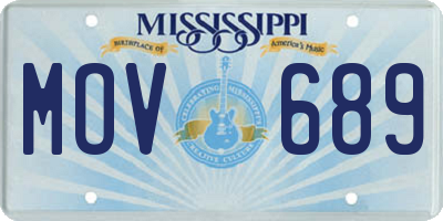 MS license plate MOV689