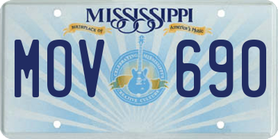 MS license plate MOV690
