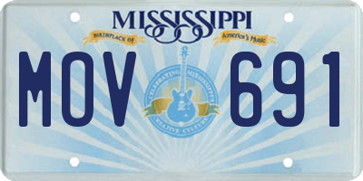 MS license plate MOV691