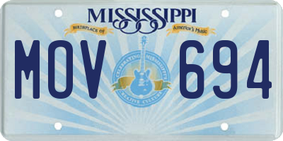 MS license plate MOV694