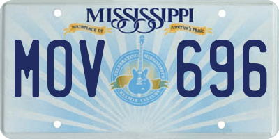 MS license plate MOV696