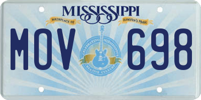 MS license plate MOV698
