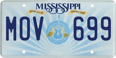 MS license plate MOV699