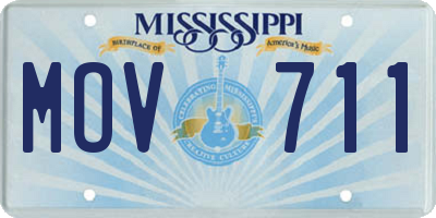 MS license plate MOV711