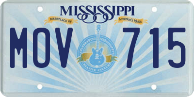 MS license plate MOV715