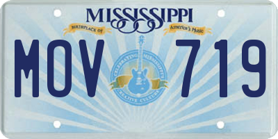 MS license plate MOV719
