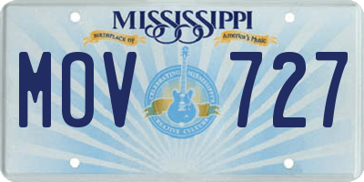MS license plate MOV727