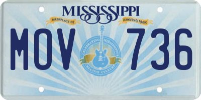MS license plate MOV736