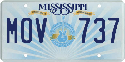 MS license plate MOV737