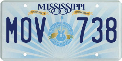 MS license plate MOV738