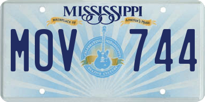 MS license plate MOV744