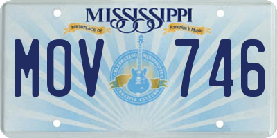 MS license plate MOV746
