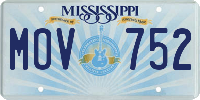 MS license plate MOV752