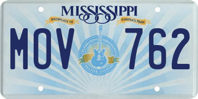 MS license plate MOV762