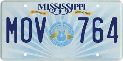 MS license plate MOV764