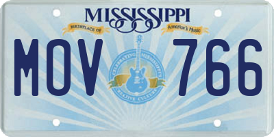 MS license plate MOV766