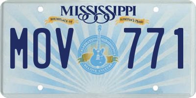 MS license plate MOV771