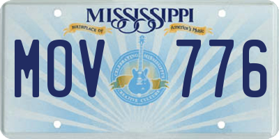 MS license plate MOV776