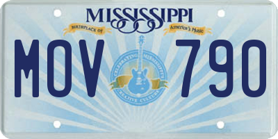 MS license plate MOV790