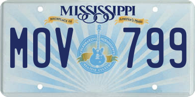 MS license plate MOV799