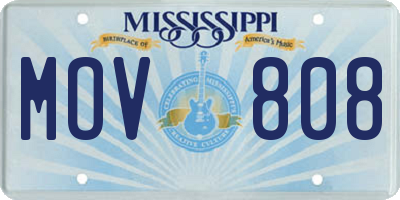 MS license plate MOV808