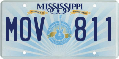 MS license plate MOV811