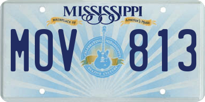 MS license plate MOV813