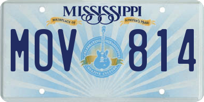 MS license plate MOV814