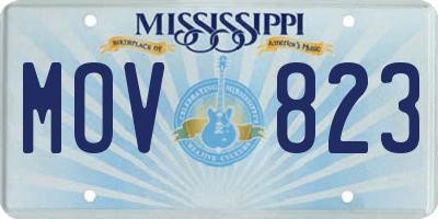 MS license plate MOV823