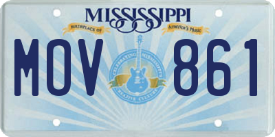 MS license plate MOV861