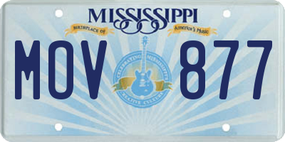 MS license plate MOV877