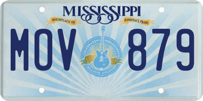 MS license plate MOV879
