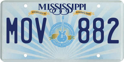 MS license plate MOV882