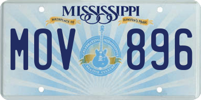 MS license plate MOV896