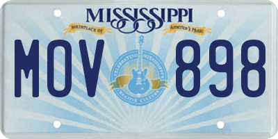 MS license plate MOV898
