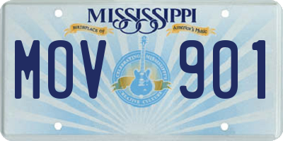 MS license plate MOV901