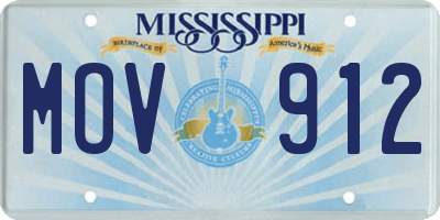 MS license plate MOV912
